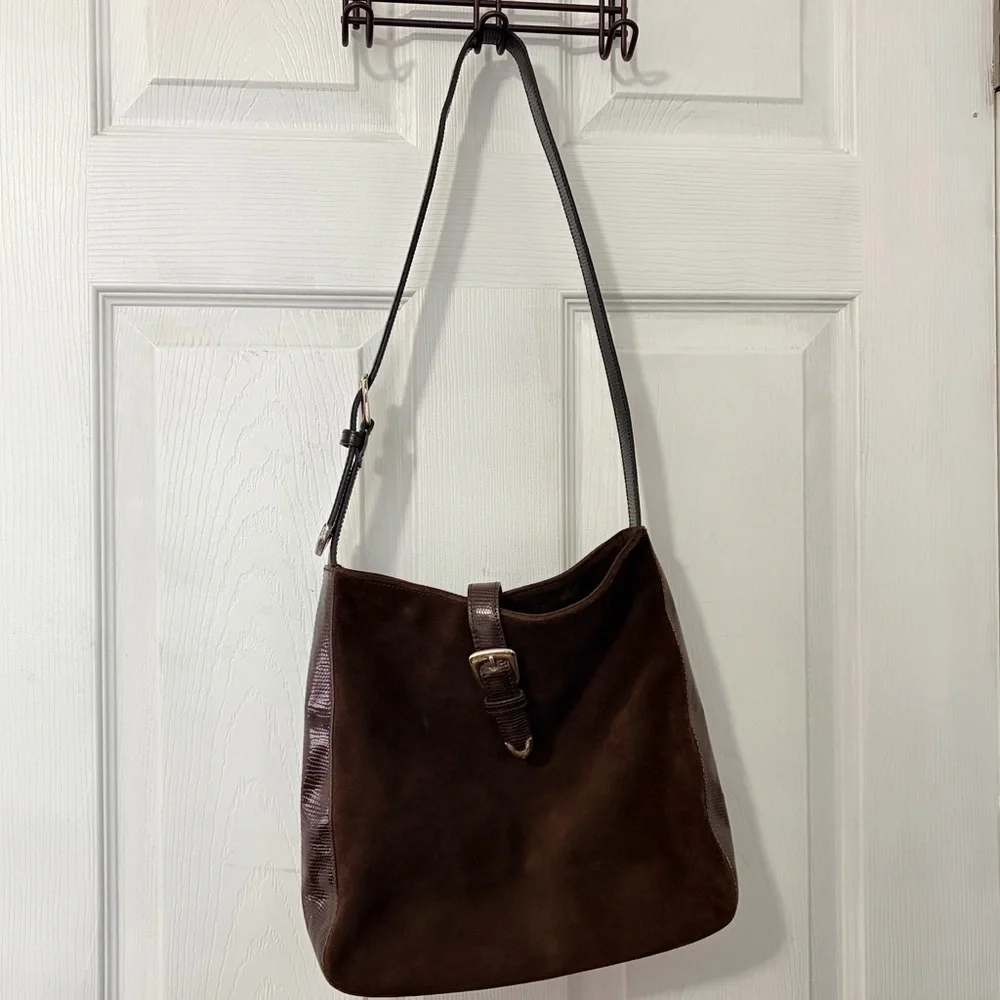 Ralph Lauren Chocolate Suede Bag - Picture 4 of 13